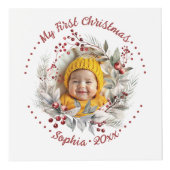 Couronne de Noël avec baies, cube photo verdoyant (Droite)