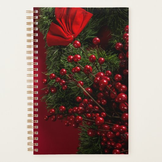 couronne de noël avec baies rouges (Devant)