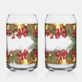 Couronne de Noël avec cloches dorées et rubans rou (Verso)