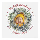 Couronne de Noël avec cube photo verdoyant (Droite)