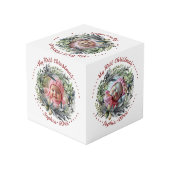 Couronne de Noël avec cube photo verdoyant (Angle arrière)