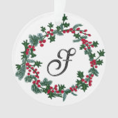 Couronne de Noël avec initiale personnalisée (devant)