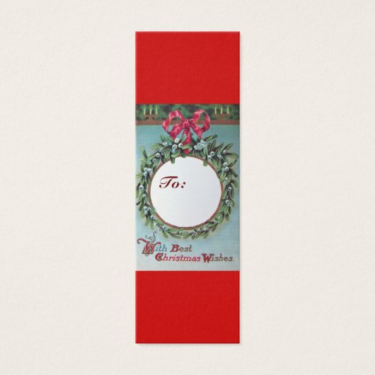 COURONNE DE NOËL AVEC MISTLETOES ET RIBBON ROUGE (Devant)