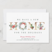 couronne de Noël carte d'annonce de vacances (Devant)