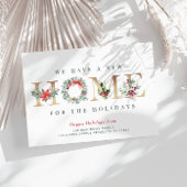 couronne de Noël carte d'annonce de vacances