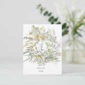 Couronne de Noël carte de pré-réservation (Debout devant)