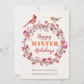 Couronne de Noël élégante pour carte de vœux sans (Devant)