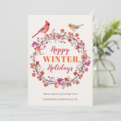 Couronne de Noël élégante pour carte de vœux sans (Debout devant)