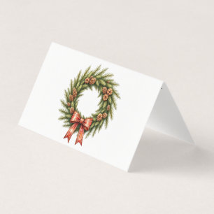 Couronne de Noël en forme de carte pliée
