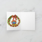 Couronne de Noël et carte de voeux Shih Tzu (Intérieur)