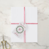 Couronne de Noël Étiquette Cadeau (Avec de la ficelle)