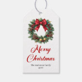 Couronne de Noël festive Étiquette de vacances mod (Devant)