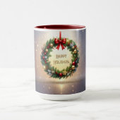 Couronne de Noël festive Mug de vacances (Centre)