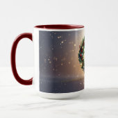 Couronne de Noël festive Mug de vacances (Gauche)