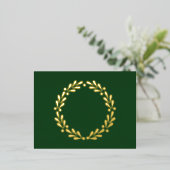 Couronne de Noël Foil Carte de poste de vacances (Debout devant)