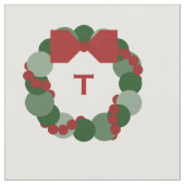 Couronne de Noël géométrique avec tissu monographi (Fermer)