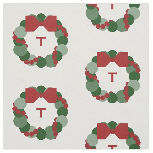Couronne de Noël géométrique avec tissu monographi (Échantillon)