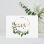 Couronne de Noël mariage Or RSVP pas d'envoi posta (Debout devant)