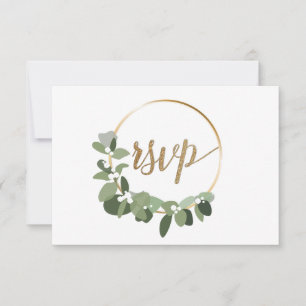 Couronne de Noël mariage Or RSVP pas d'envoi posta