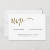 Couronne de Noël mariage Or RSVP sans envoi postal (Dos)