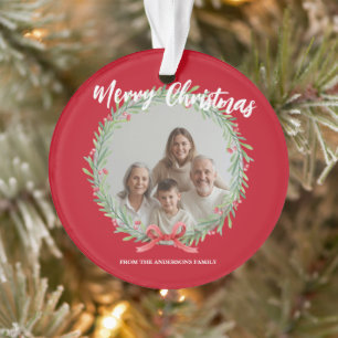 Couronne de Noël Photo personnalisée Famille N