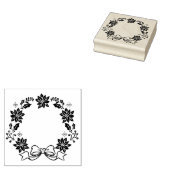 Couronne de Noël tampon en caoutchouc taille S M L (Tamponné)