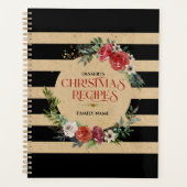 Couronne de Noël, typographie carton, rayures (Devant)