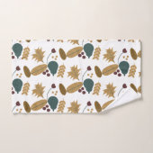 Couronne de nom de verdure de Thanksgiving automne (Serviette à main)