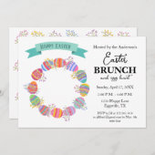 Couronne de Pâques pour invitation au brunch  (Devant / Derrière)