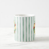 Couronne de pâtes rayée verte Mug initiale (Centre)