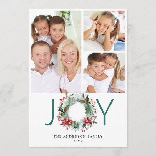 Couronne de paysage baie de houx pin PHOTO Carte d (Devant)