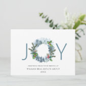 Couronne de paysage de joie Noël Forêt Carte de vœ (Debout devant)