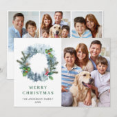 Couronne de paysage Noël Forêt 4 PHOTO Carte de vœ (Devant / Derrière)