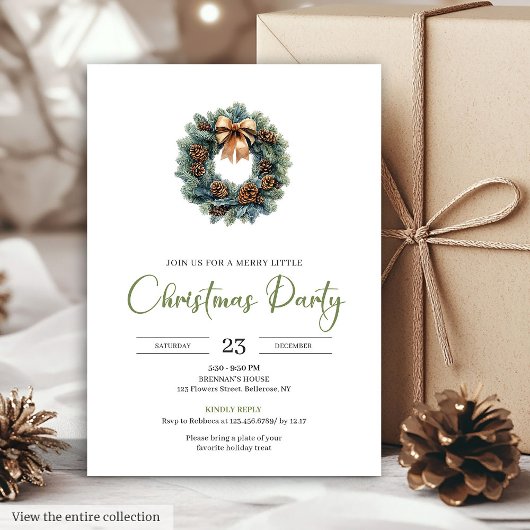 Couronne de pin bohème rustique Invitation de vaca