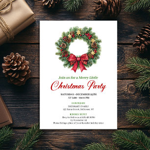 Couronne de pin chic Invitation festive pour la fê