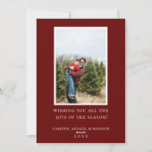 Couronne de pin de forêt Carte de photo de vacance (Dos)