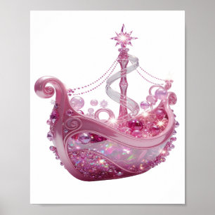 Couronne de princesse argentée moderne impression