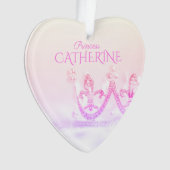 Couronne de princesse rose argentée Ornement (devant)