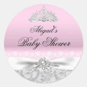 Couronne de Princesse Rose & Autocollant Baby Show