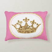 Couronne de princesse rose en or Coussin personnal (Devant)