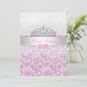 Couronne de Princesse Rose et Invitation Douce 16 (Debout devant)