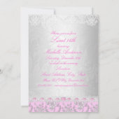 Couronne de Princesse Rose et Invitation Douce 16 (Dos)
