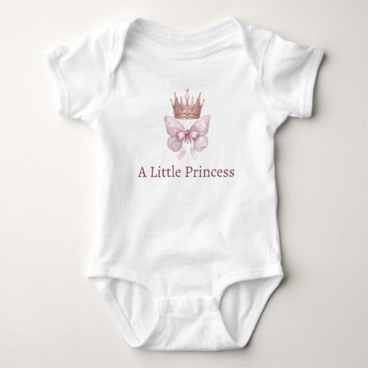 Couronne de princesse rose royale Body bébé (Devant)