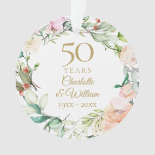 Couronne de roses douces 50e anniversaire Photo