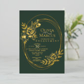 Couronne de roses florales chic Invitation de mari (Debout devant)