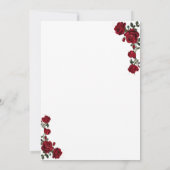 Couronne de roses rouges classiques Invitation Ken (Dos)