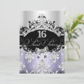 Couronne de Sparkle Violet pour Invitation d'anniv (Debout devant)