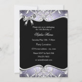 Couronne de Sparkle Violet pour Invitation d'anniv (Dos)