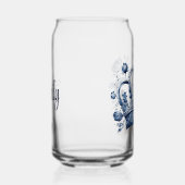 Couronne de style Delft bleu et blanc avec fleurs (Droite)