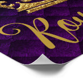 Couronne de texture dorée, impression d'art mural  (Coin)